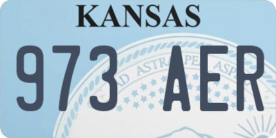 KS license plate 973AER