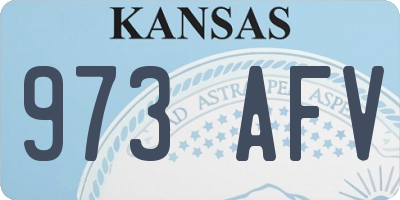 KS license plate 973AFV