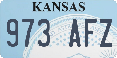 KS license plate 973AFZ