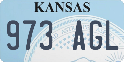KS license plate 973AGL