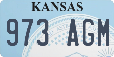 KS license plate 973AGM