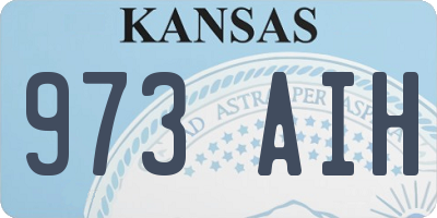 KS license plate 973AIH