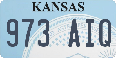 KS license plate 973AIQ
