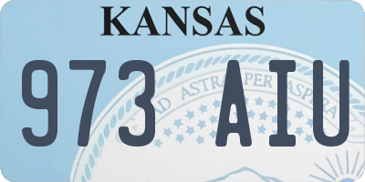 KS license plate 973AIU