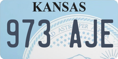KS license plate 973AJE