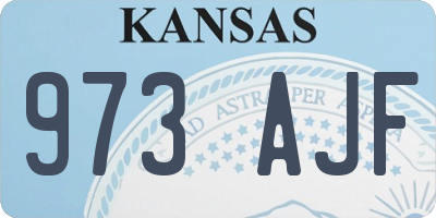 KS license plate 973AJF