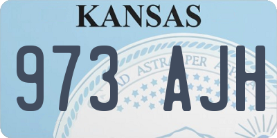 KS license plate 973AJH