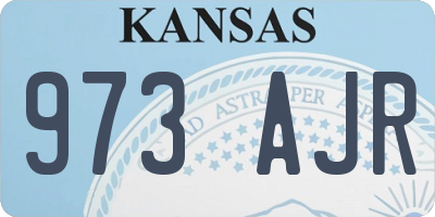 KS license plate 973AJR