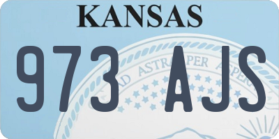 KS license plate 973AJS