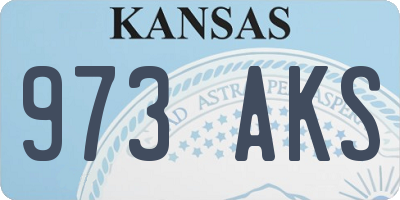 KS license plate 973AKS