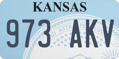 KS license plate 973AKV