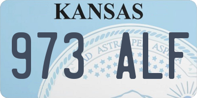 KS license plate 973ALF