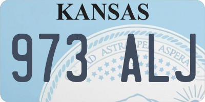 KS license plate 973ALJ