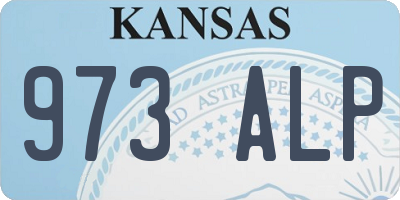 KS license plate 973ALP