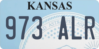 KS license plate 973ALR