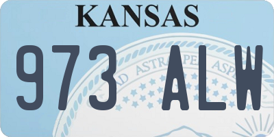 KS license plate 973ALW