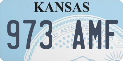 KS license plate 973AMF