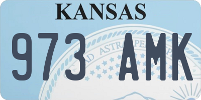 KS license plate 973AMK