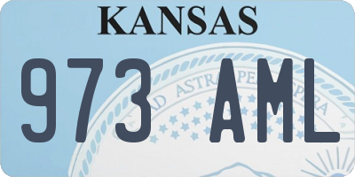KS license plate 973AML