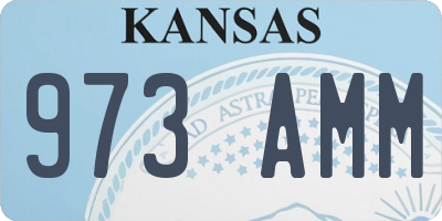 KS license plate 973AMM