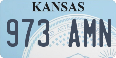 KS license plate 973AMN