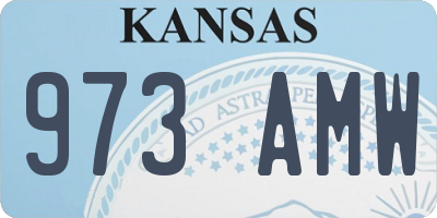 KS license plate 973AMW
