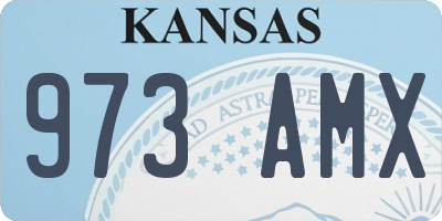 KS license plate 973AMX