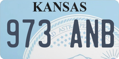 KS license plate 973ANB