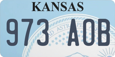KS license plate 973AOB
