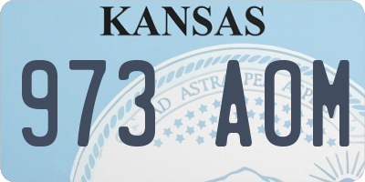 KS license plate 973AOM
