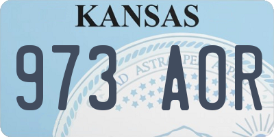 KS license plate 973AOR