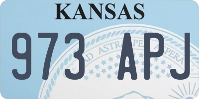 KS license plate 973APJ