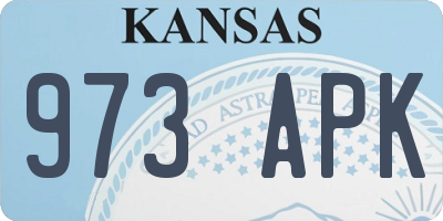KS license plate 973APK