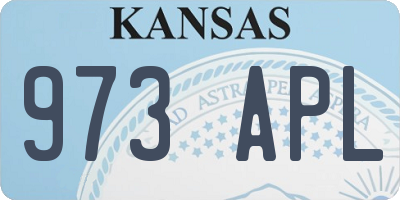 KS license plate 973APL