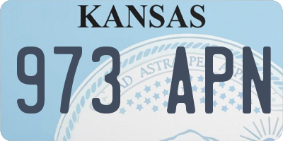 KS license plate 973APN