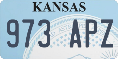 KS license plate 973APZ