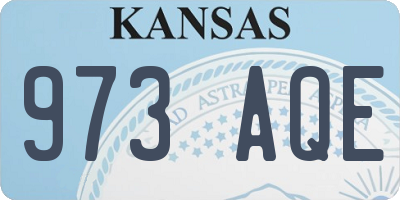 KS license plate 973AQE