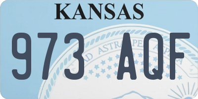 KS license plate 973AQF