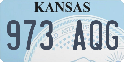 KS license plate 973AQG