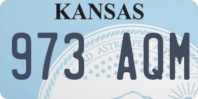 KS license plate 973AQM