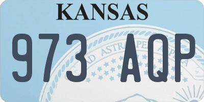 KS license plate 973AQP