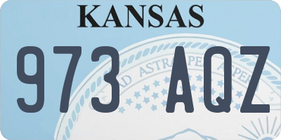 KS license plate 973AQZ