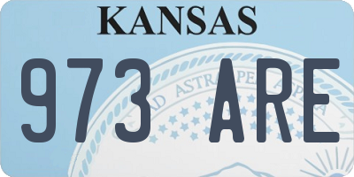KS license plate 973ARE