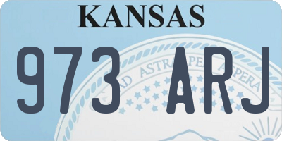 KS license plate 973ARJ