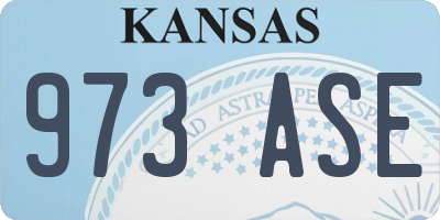 KS license plate 973ASE