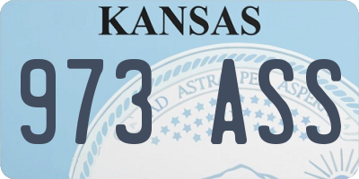 KS license plate 973ASS