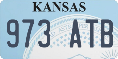 KS license plate 973ATB