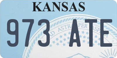 KS license plate 973ATE