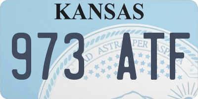 KS license plate 973ATF