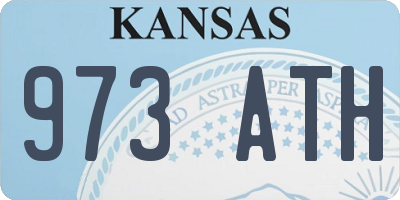 KS license plate 973ATH